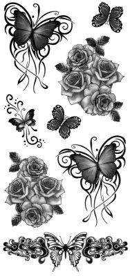 Butterflies and roses