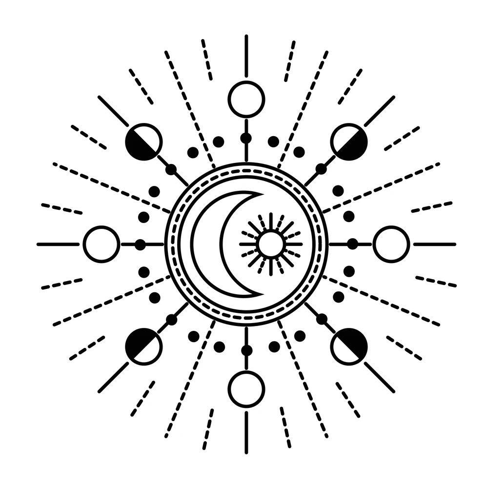 Celestial Sun \u0026 Moon Rays @ Tattstore, image size:1000x1000