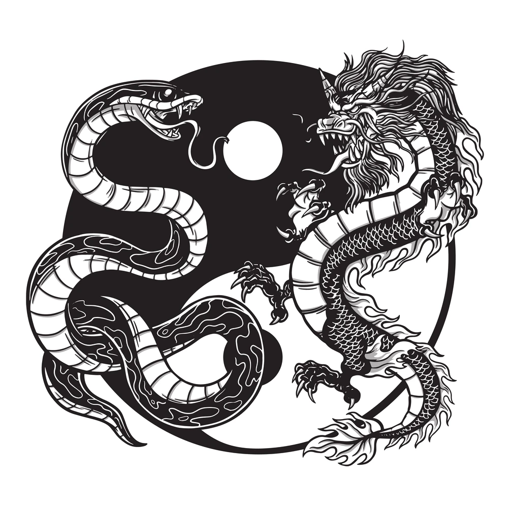 serpent dragon tattoos