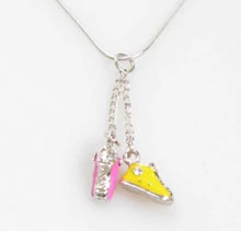 Mini Shoe Halsband Pink/Yellow