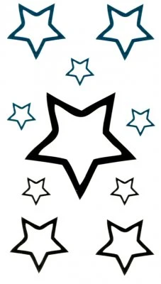 Black and blue stars