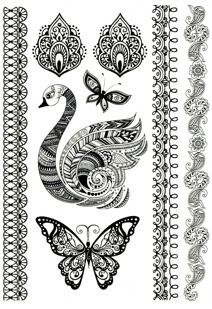 Mandala Swan @ Tattstore - Temporary tattoo Mandala Swan @ Tattstore - Temporary tattoo